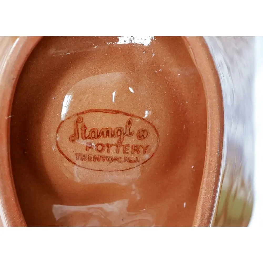 VTG Stangl Pottery Lemon Fruit Jello Pudding Molds Set 2 Cottage Farmhouse Bowl
